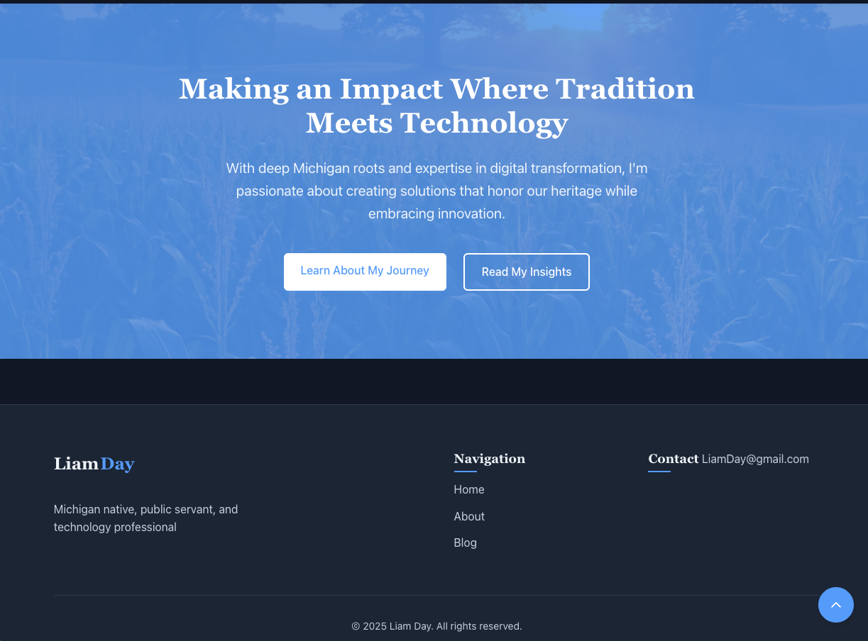 Professional Personal Website - Project Photo