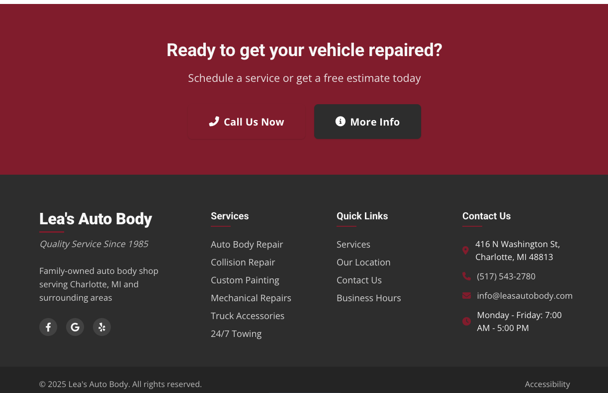 Lea's Auto Body - Project Photo