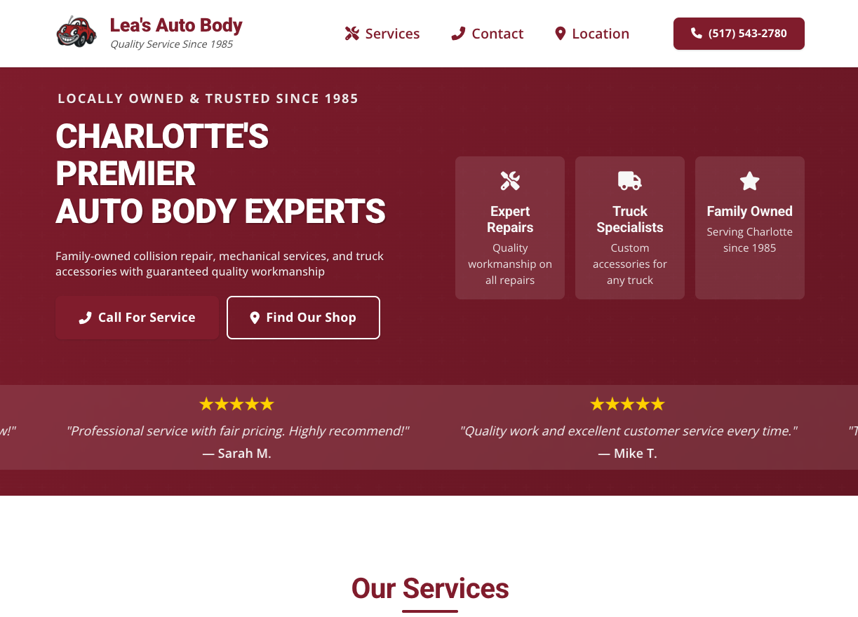 Established Local Business - Small Business Website